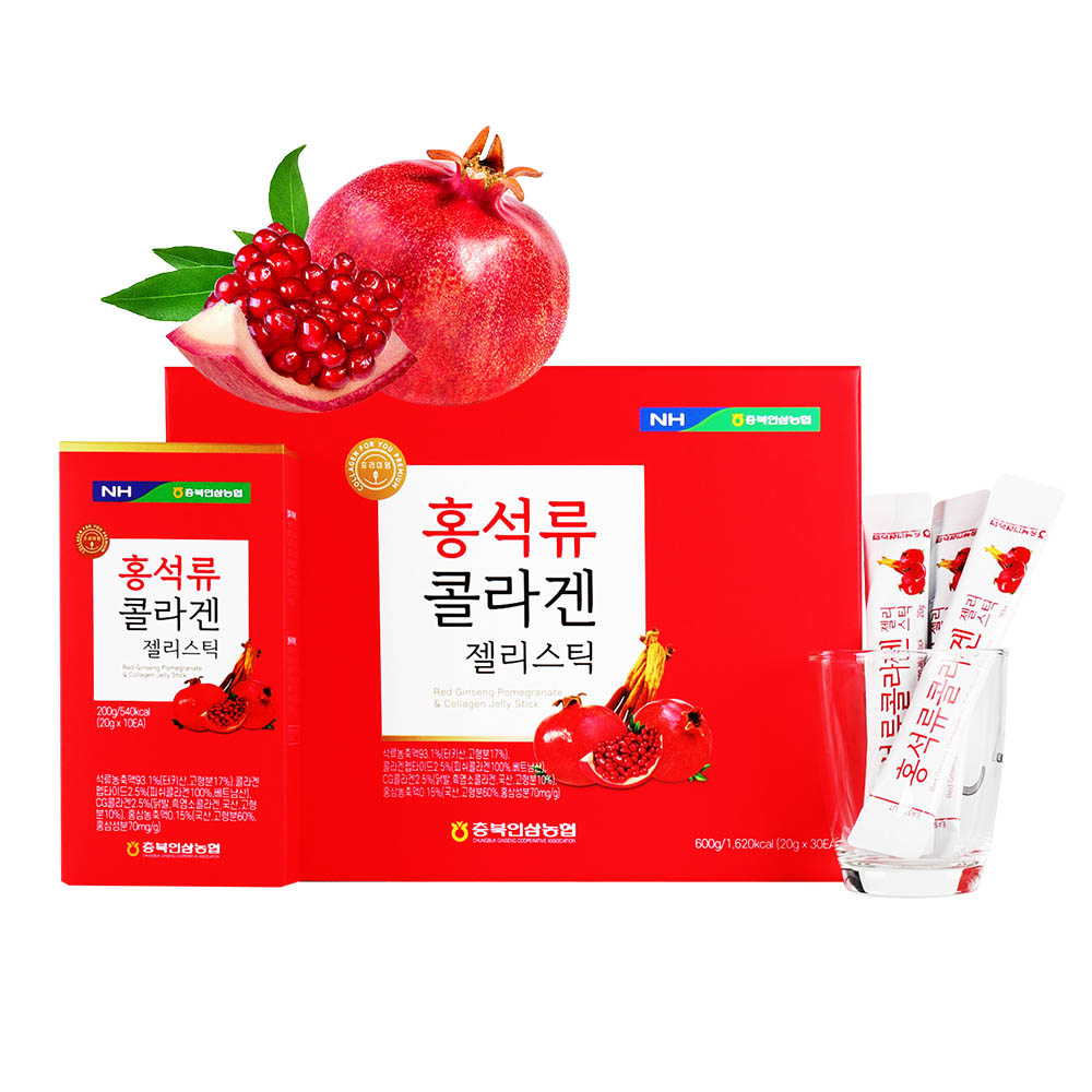 충북인삼농협 홍석류콜라겐젤리스틱 20g x 30포+선물용 쇼핑백 포함
